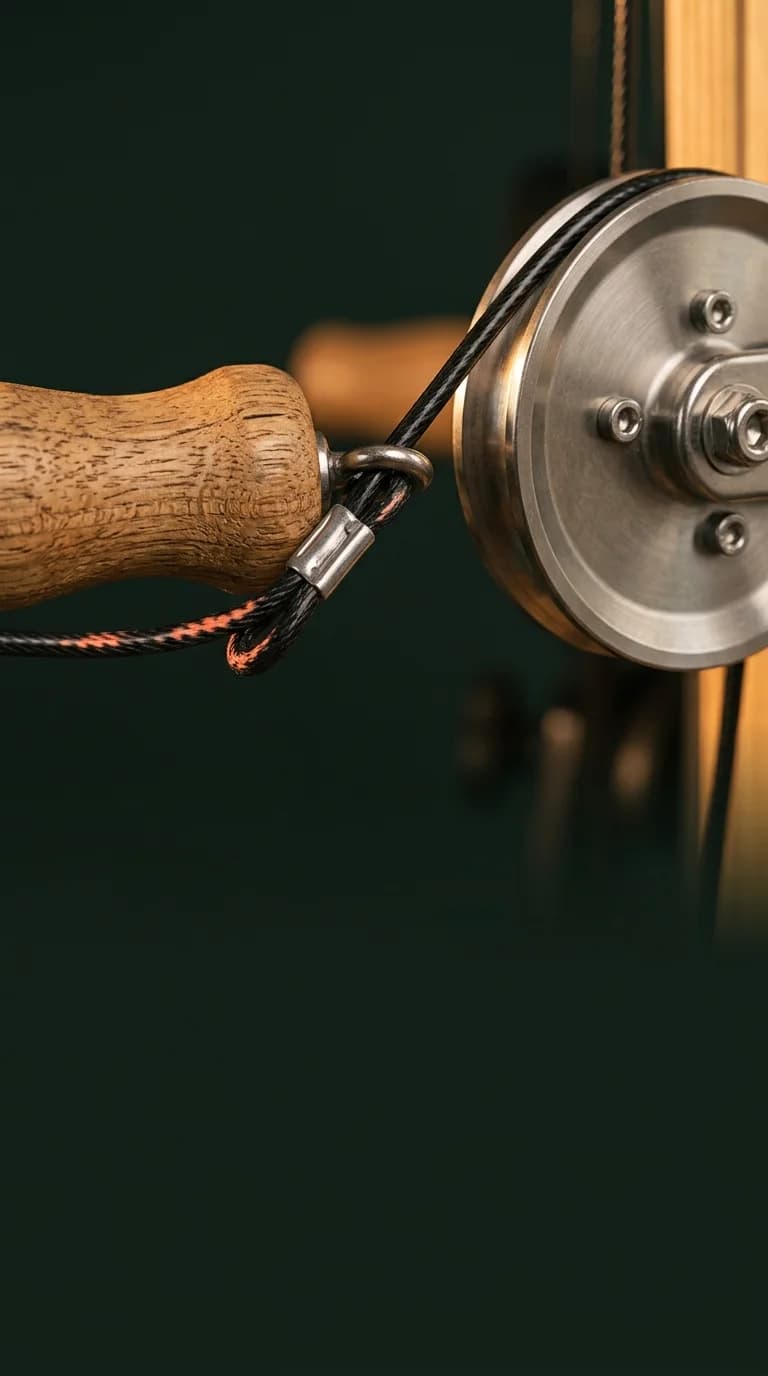 Detail of a GYROTONIC pulley tower